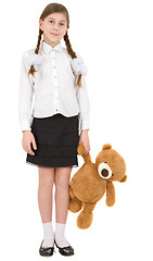 Image showing Toy bear and girl