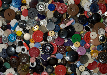 Image showing Multicolored plastic button background