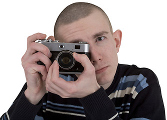 Image showing Guy photographs us