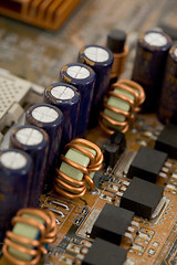 Image showing Electronic components closeup