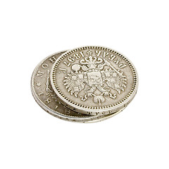 Image showing Antique silver Russian coins