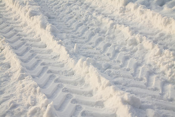 Image showing Traces on snow