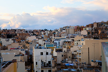 Image showing Sunset in Sliema, Malta