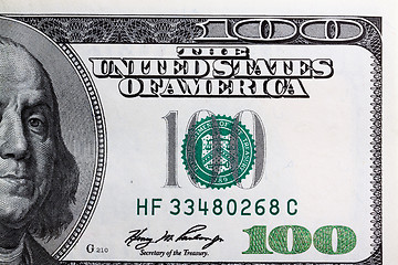 Image showing Hundred dollars
