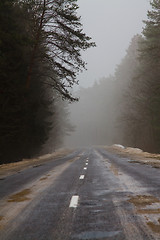 Image showing Road to a fog