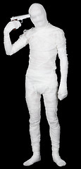 Image showing The bandaged man self-murderer