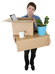 Image showing Man is thieved put into hand in box