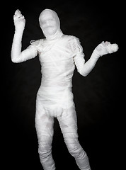 Image showing The man representing a mummy