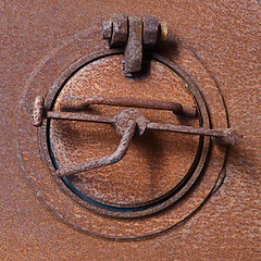 Image showing Old rusty fan shutter