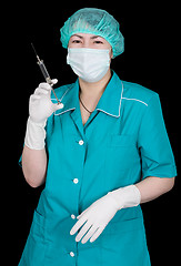 Image showing Nurse with syringe in hand