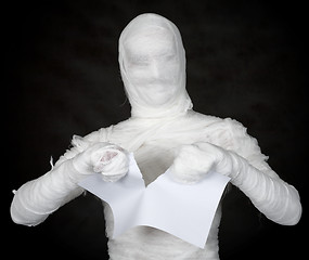 Image showing Man is costume mummy 