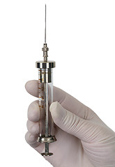 Image showing Syringe on hand