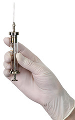 Image showing Syringe on hand