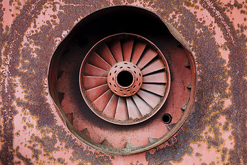 Image showing Old rusty turbine