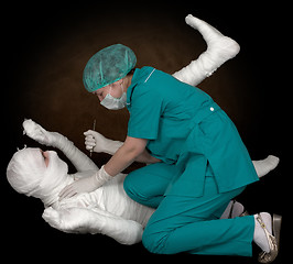 Image showing Doctor and patient