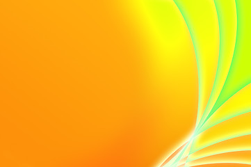 Image showing Abstract fantastic orange and green background