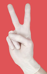 Image showing Gesture on red