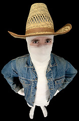 Image showing Bandaged funny cowboy