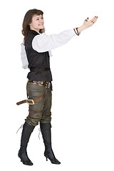 Image showing Pirate - young woman isolated on white