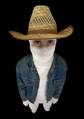 Image showing Bandaged funny cowboy