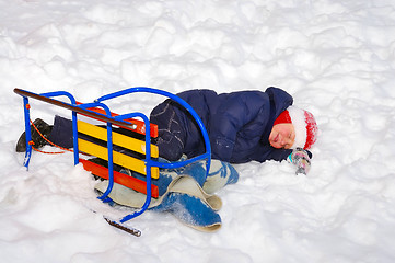 Image showing child in snow