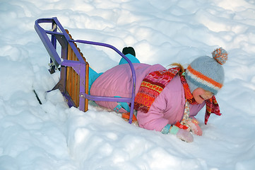 Image showing girl in snow