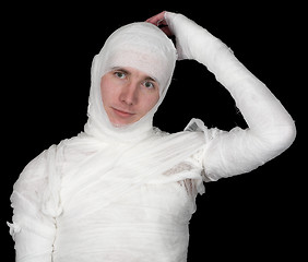 Image showing Man in bandage 