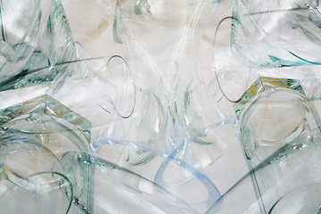 Image showing Heap of glasswares - abstract background