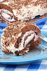 Image showing Chocolate swiss roll