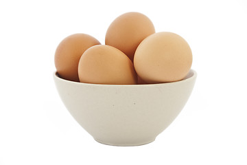 Image showing brown eggs