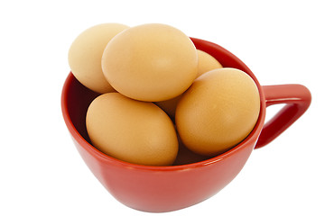 Image showing brown eggs