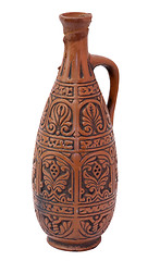 Image showing Ancient clay large bottle