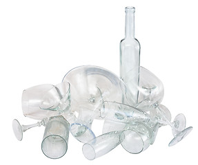 Image showing Heap of glassware