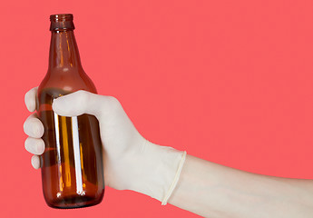 Image showing Bottle in hand