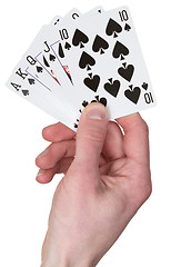 Image showing Playing card on hand