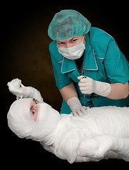 Image showing Doctor and patient
