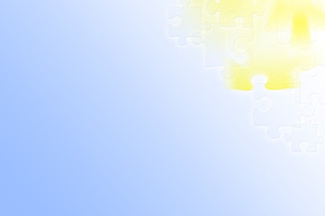 Image showing Abstract light blue - yellow puzzle background