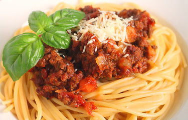 Image showing Spaghetti with bolognese sauce