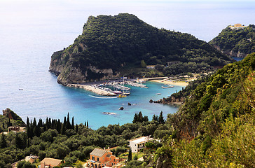 Image showing Paleokastritsa harbour