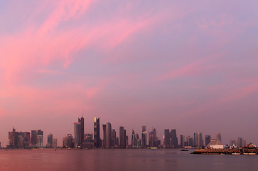 Image showing Doha sunset