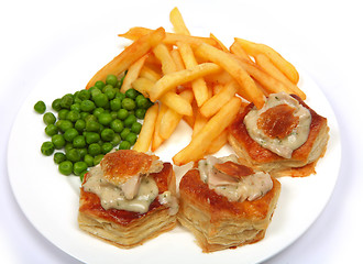 Image showing Turkey vol-au-vents horizontal