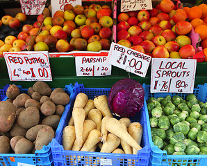 Image showing Fresh English fruit and veg