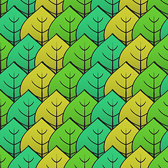 Image showing Abstract background with green leaf