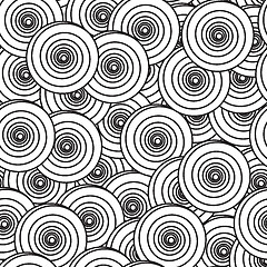 Image showing Abstract background with spiral circles