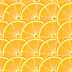 Image showing Abstract background with citrus-fruit of orange slices