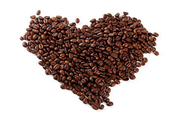 Image showing coffee beans heart