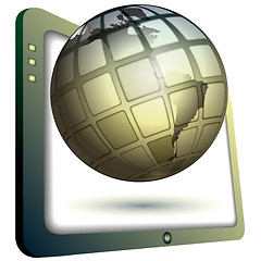 Image showing Globe and TV