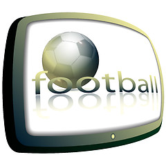Image showing Football and TV