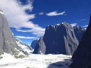 Image showing beautiful snow-capped mountains