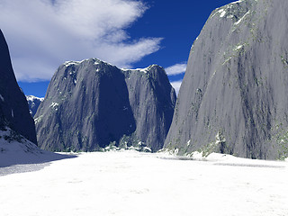 Image showing beautiful snow-capped mountains